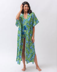 Tiger Queen - Daylight Open Front Cover-Up - Sea Grass - Printfresh