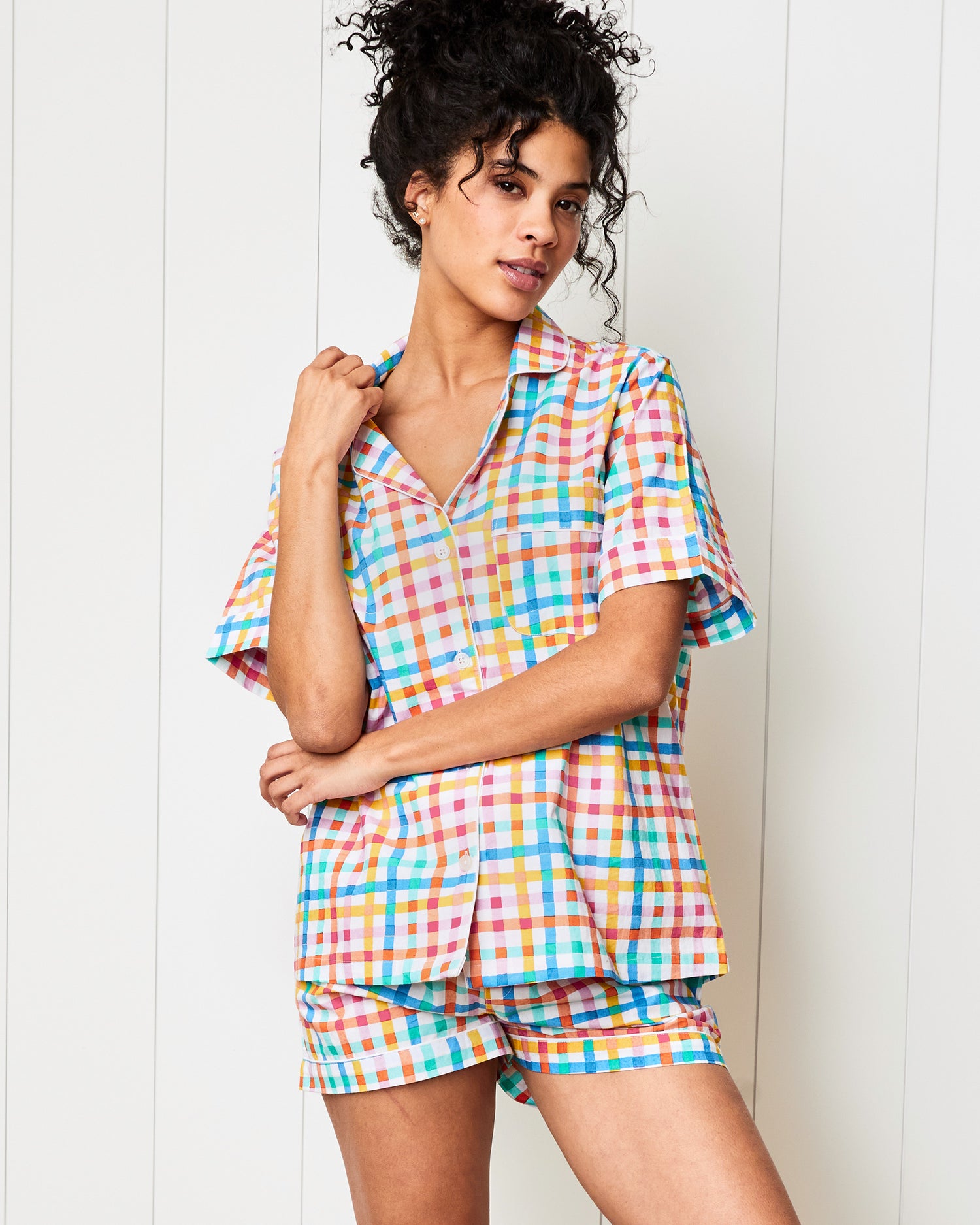 Checked discount pyjama shorts