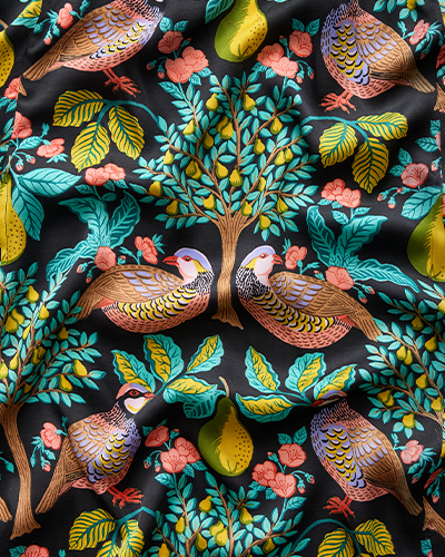 Partridge In A Pear Tree - Mariane Dress - Ink - Printfresh