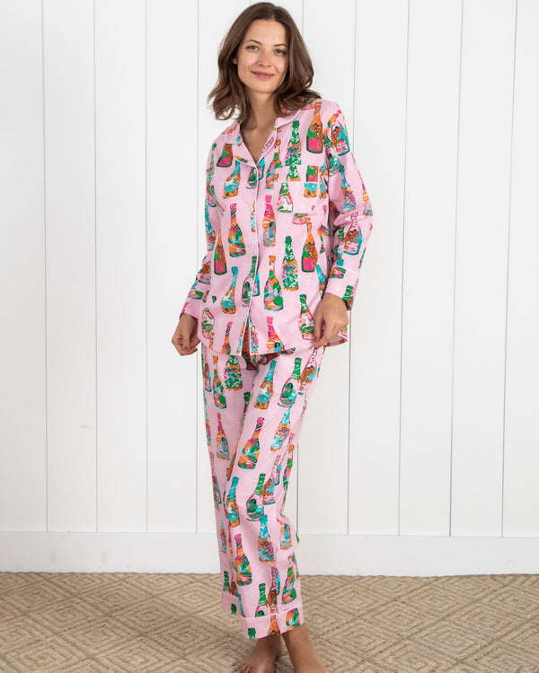 Pop the Bubbly - Long PJ Set - Sparkling Rosé - Printfresh