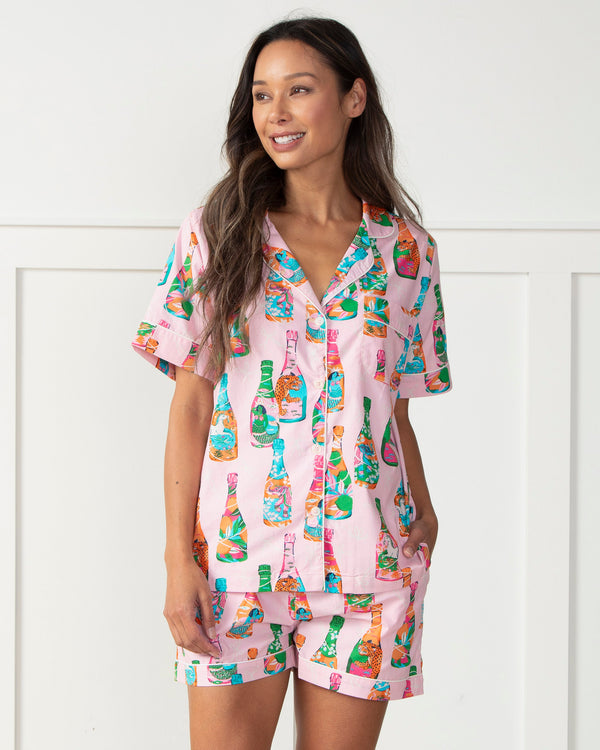 Pop the Bubbly - Short PJ Set - Sparkling Rosé - Printfresh