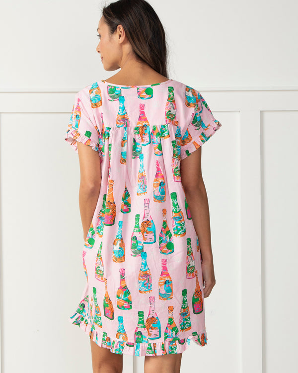 Pop the Bubbly - Pintuck Nightgown - Sparkling Rosé - Printfresh