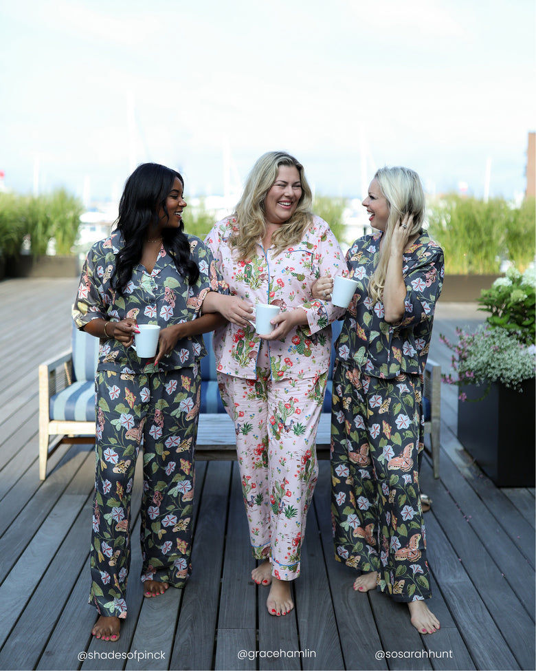 Midnight Flutter - Eco Satin Wildest Dreams Set - Slate - Printfresh