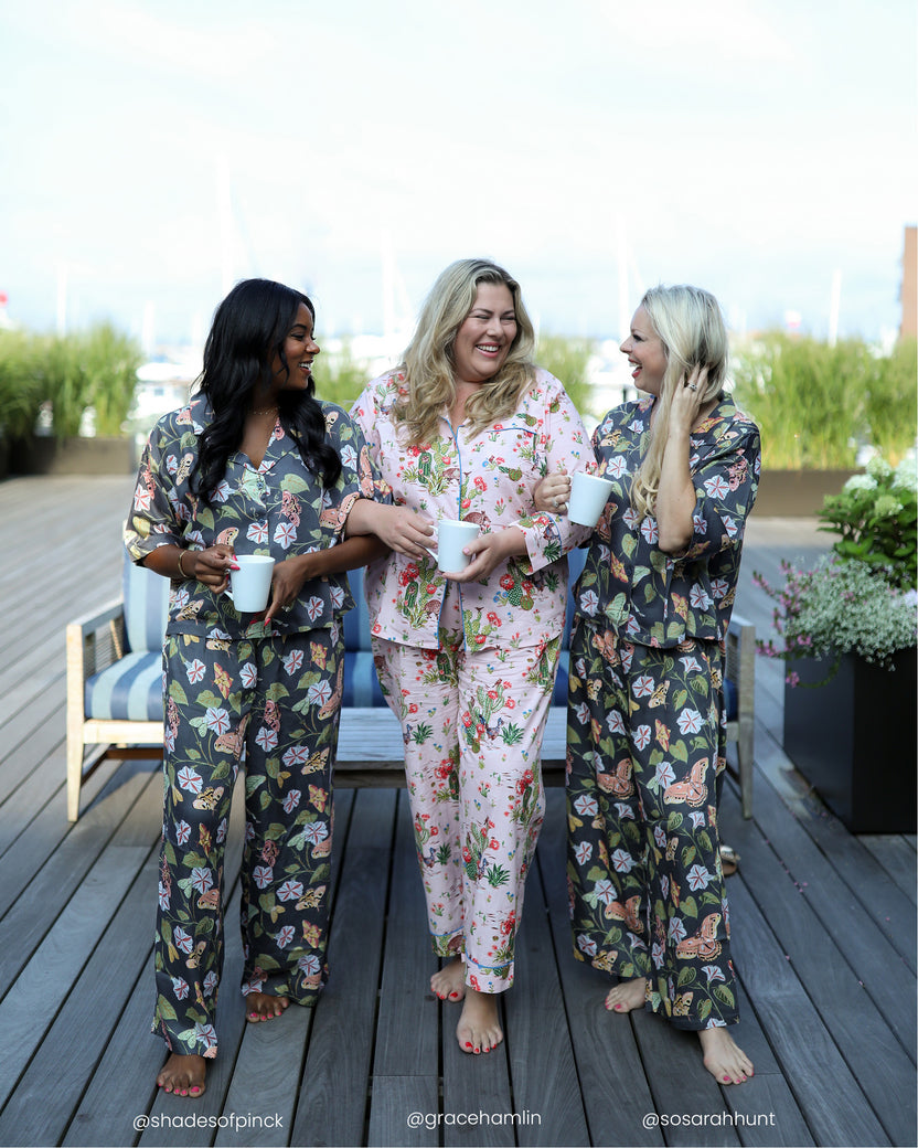 Midnight Flutter - Eco Satin Wildest Dreams Set - Slate - Printfresh