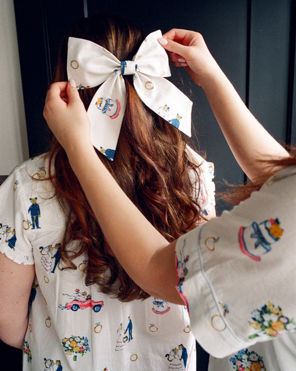 Happily Ever After - The Preppy Hair Bow - Cloud - Printfresh