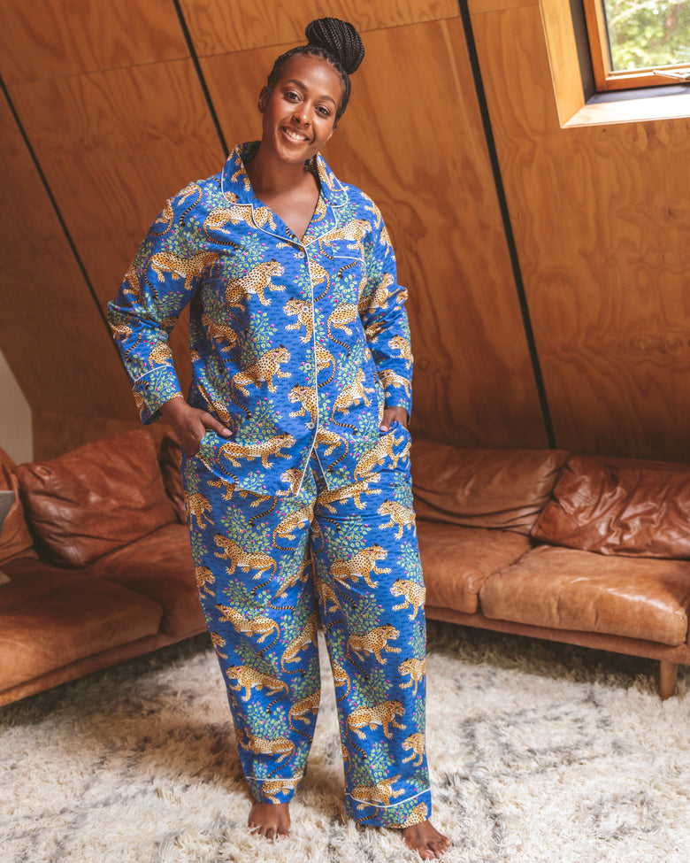 Bagheera - Long Sleep Set - Sapphire - Printfresh
