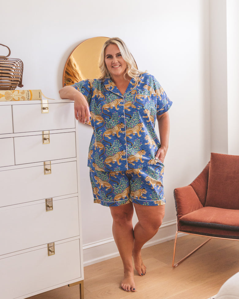 Bagheera - Short PJ Set - Sapphire - Printfresh