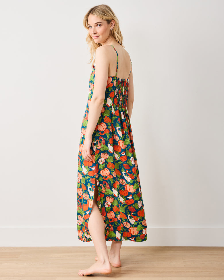 Pumpkin Patch - Eco Satin Chic to Sleep Nightie - Midnight Harvest - Printfresh