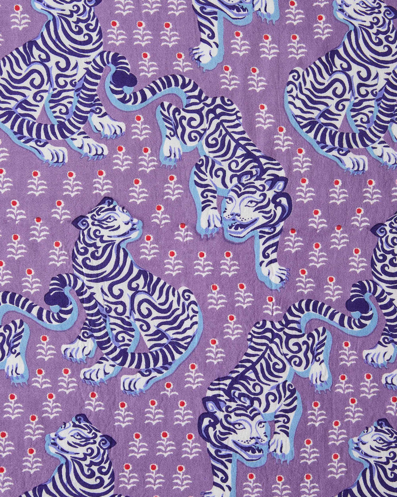 Tiger Queen - Eco Satin Short Set - Amethyst - Printfresh