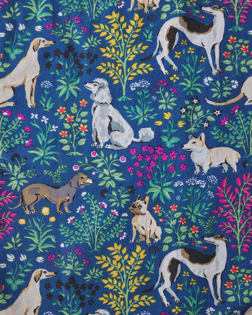 Must Love Dogs - Cami Cropped Pants Set - Indigo - Printfresh