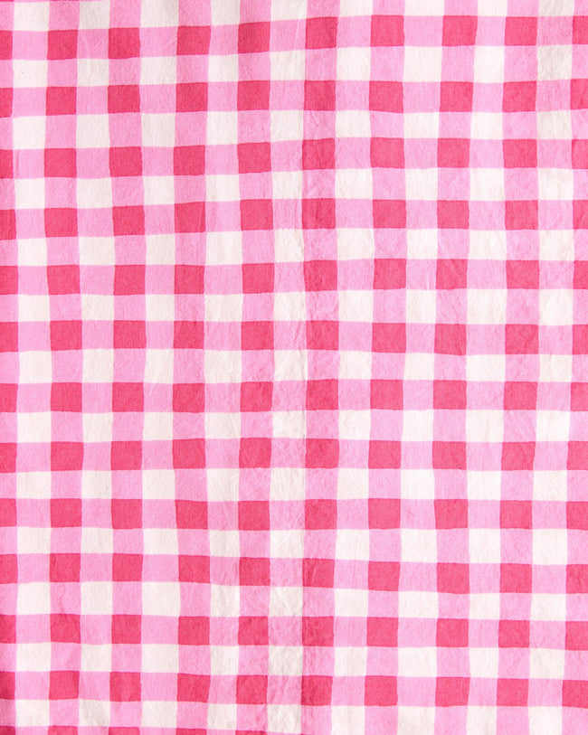 Garden Gingham - Ruffle Shorts - Pink Spritz - Printfresh