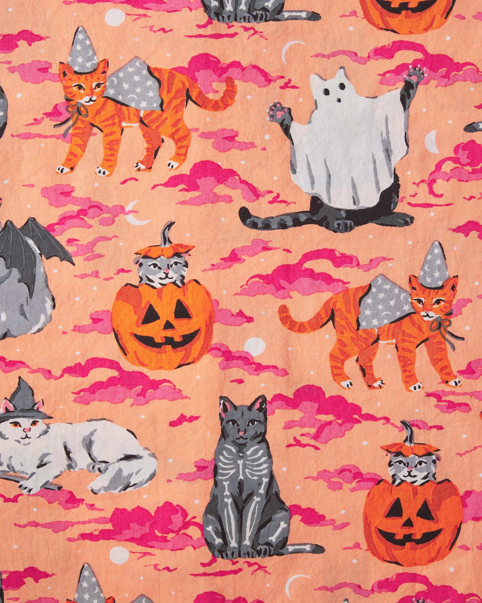 Halloween House Cats - Ruffle Shorts - Jack O' Lantern - Printfresh