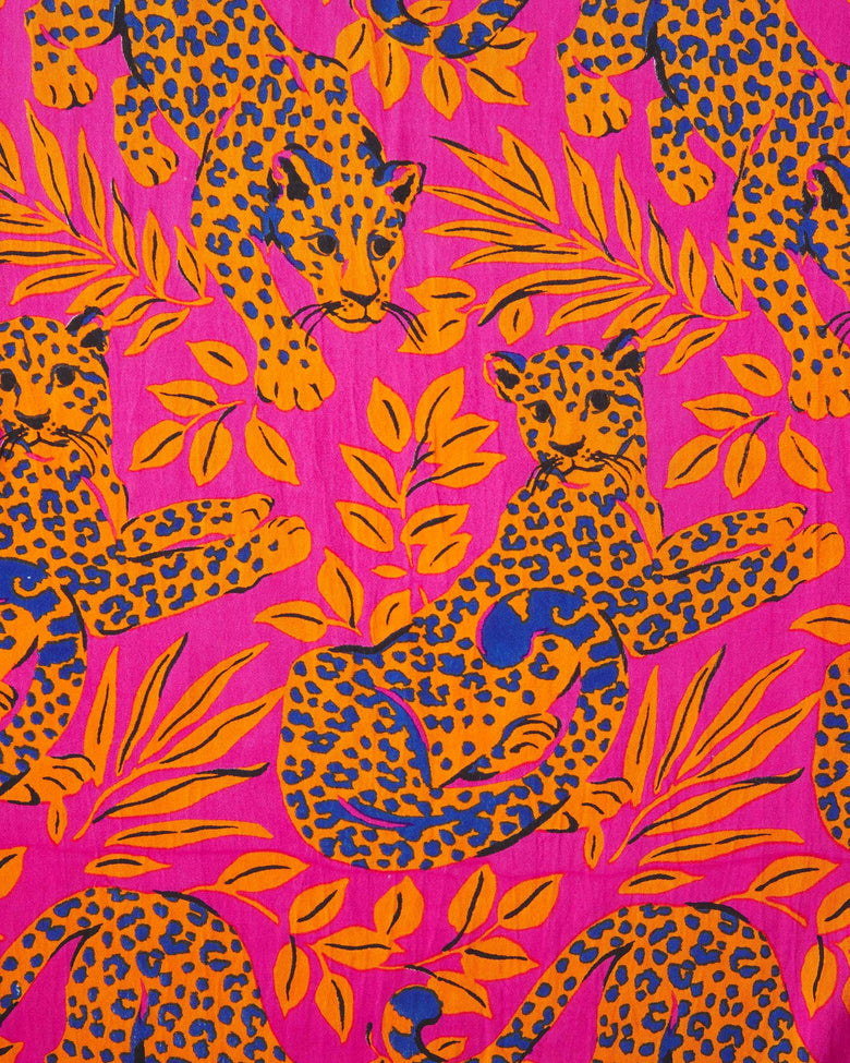 City Cats - Eco Satin Short Set - Fuchsia - Printfresh