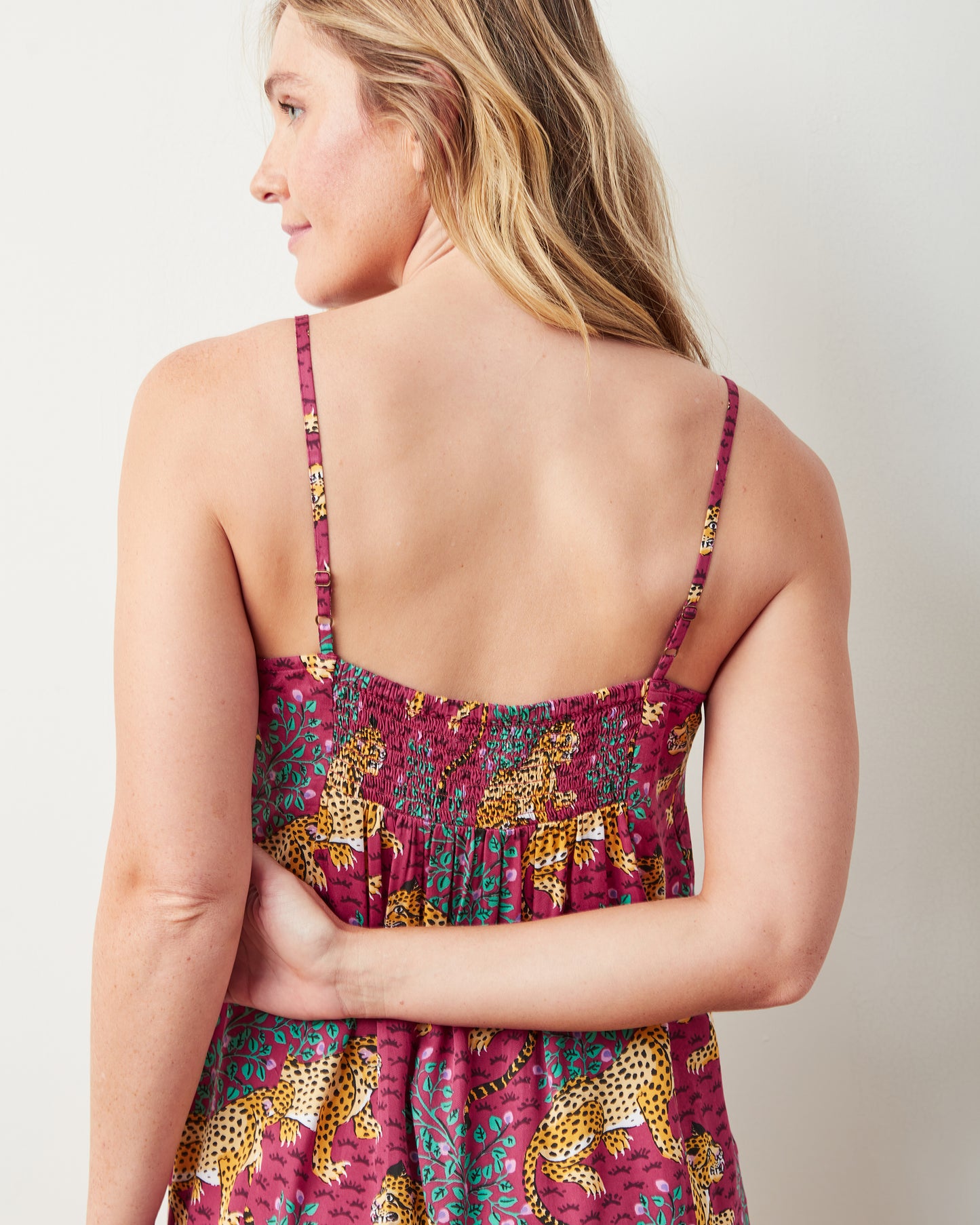 Bagheera - Eco Satin Chic To Sleep Shortie - Wine - Printfresh