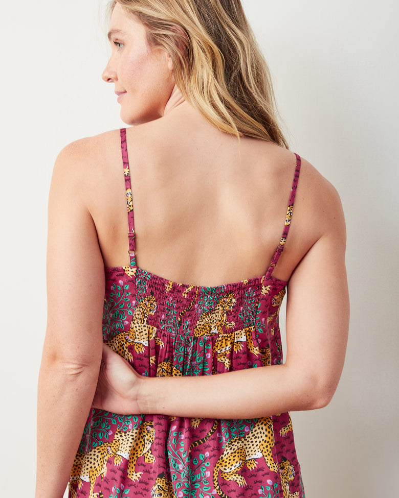 Bagheera - Eco Satin Chic To Sleep Shortie - Wine - Printfresh