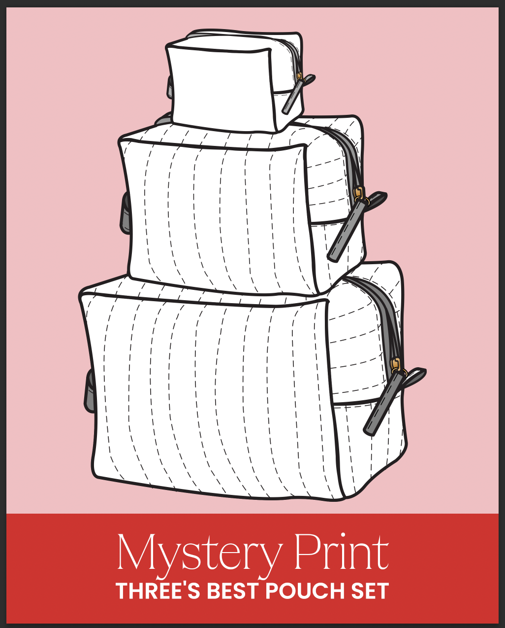 Mystery Print Three’s Best Pouch Set - Printfresh
