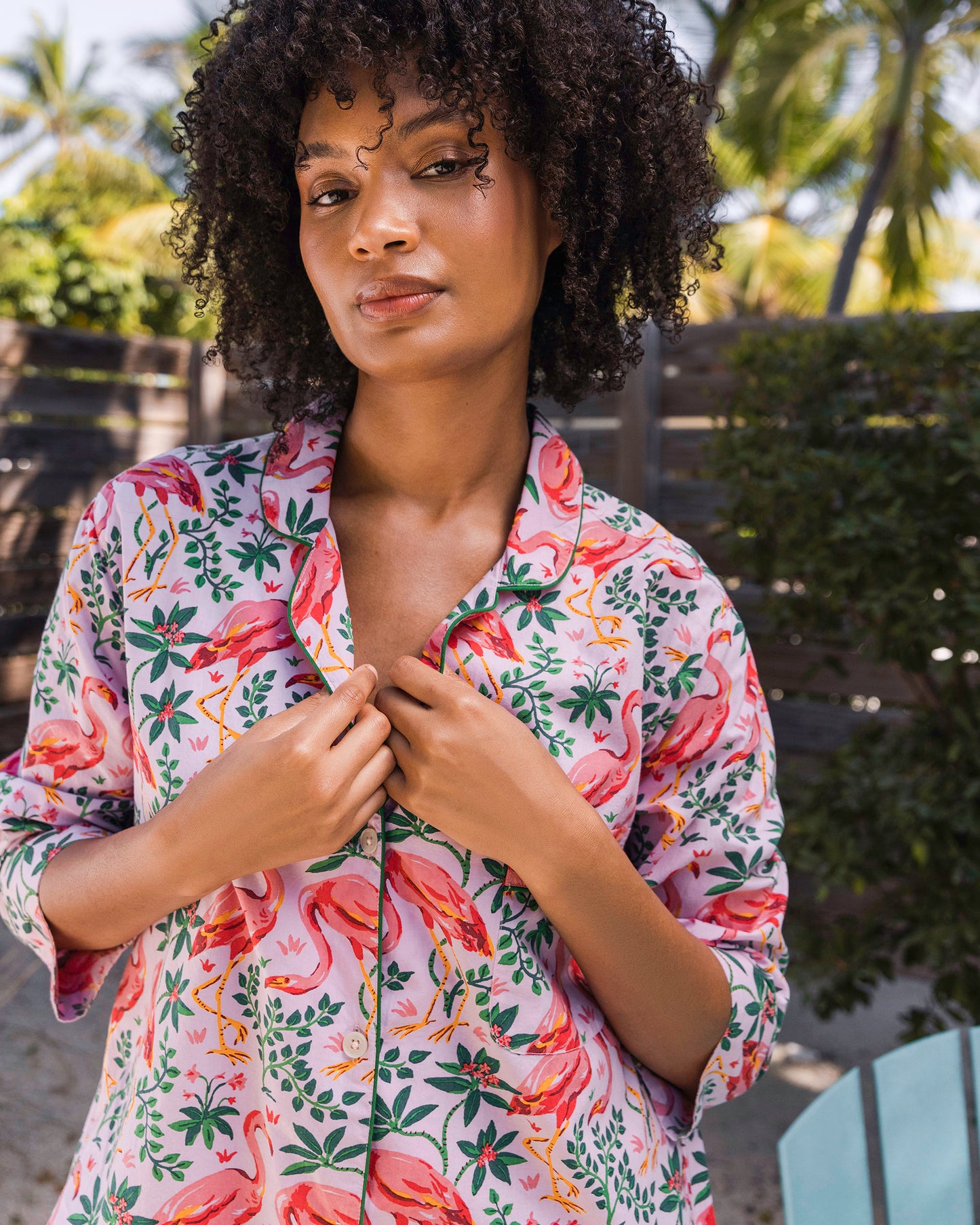 Flock of Flamingos - Sleep Shirt - Rose - Printfresh