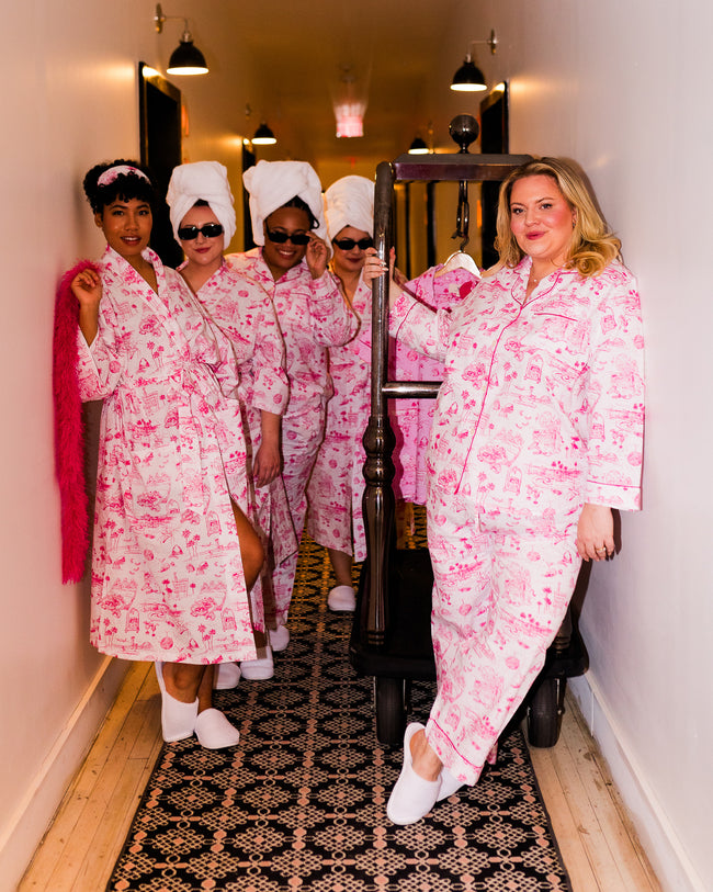 PF x Sean Taylor Girls' Trip Toile - Robe - Pink Cloud - Printfresh