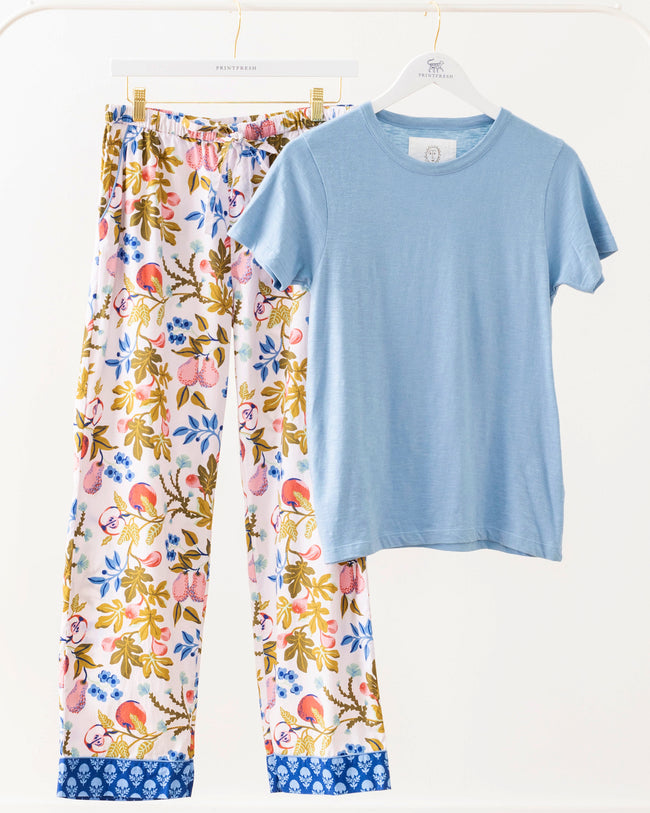 Pomme & Poire - T-Shirt & PJ Pants Set - Parchment - Printfresh