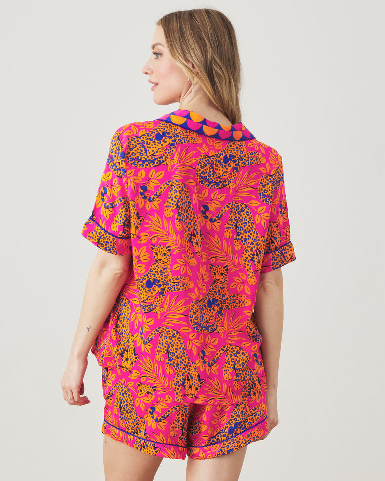 City Cats - Eco Satin Short Set - Fuchsia - Printfresh