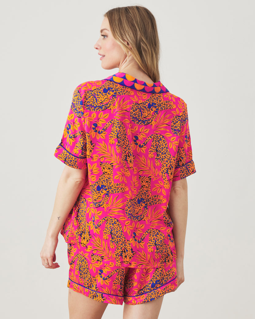 City Cats - Eco Satin Short Set - Fuchsia - Printfresh