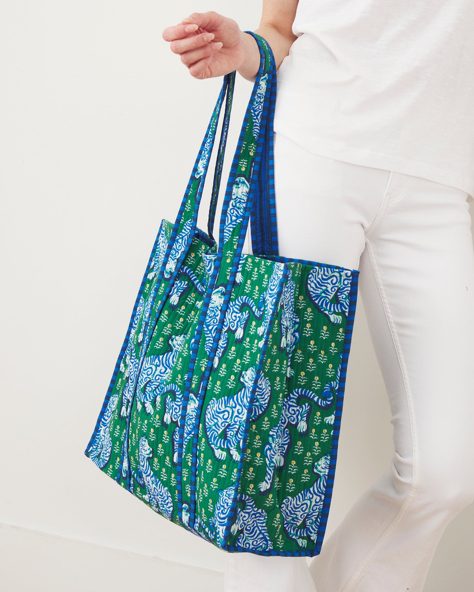 Tiger Queen - The Traveler Tote - Jade - Printfresh