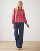 Nostalgia Plaid - On the Books Blouse - Joyful Red - Printfresh