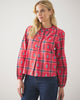 Nostalgia Plaid - On the Books Blouse - Joyful Red - Printfresh