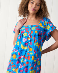 Smoothie Time - Pintuck Nightgown - Tropical Blue - Printfresh