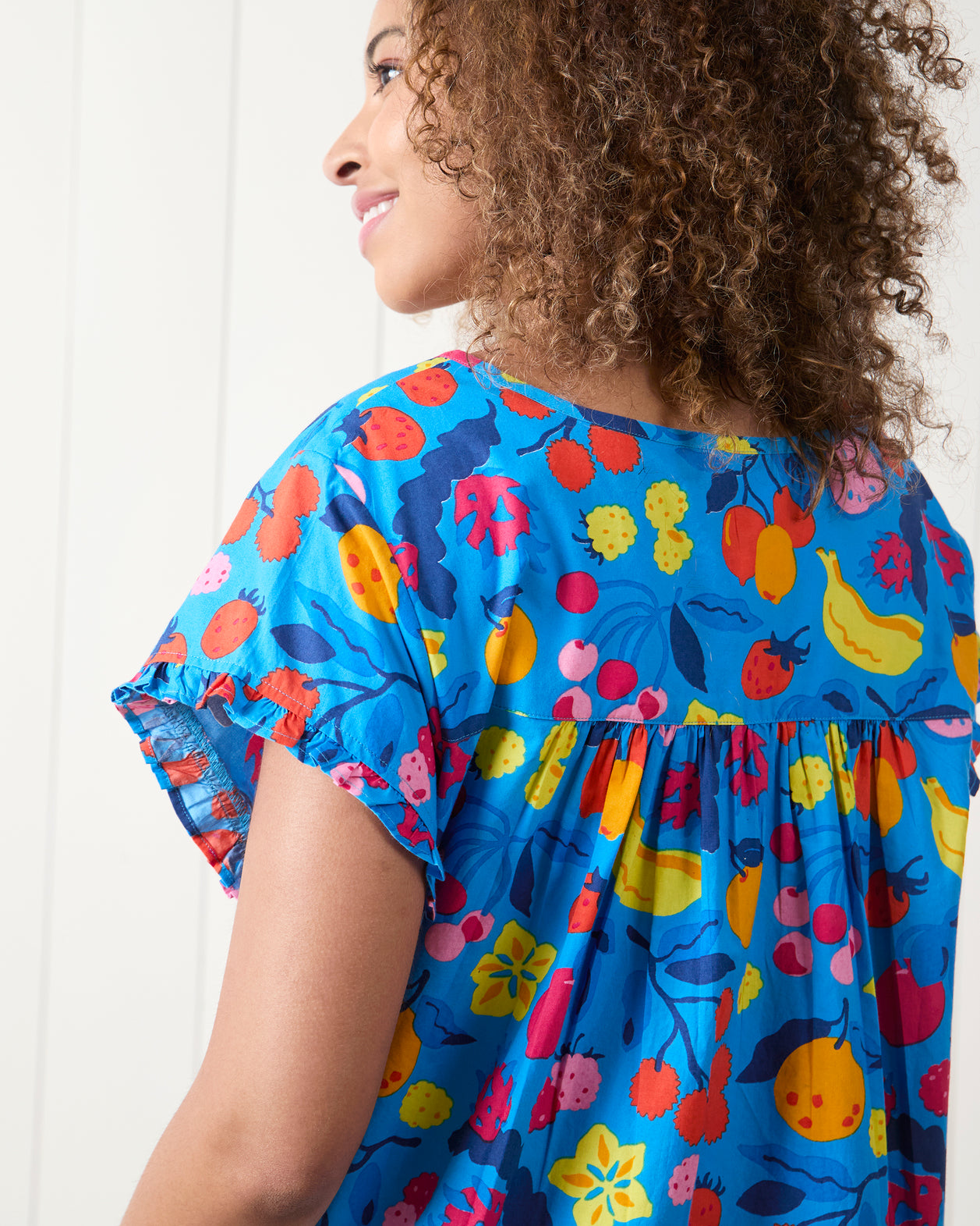 Smoothie Time - Pintuck Nightgown - Tropical Blue - Printfresh