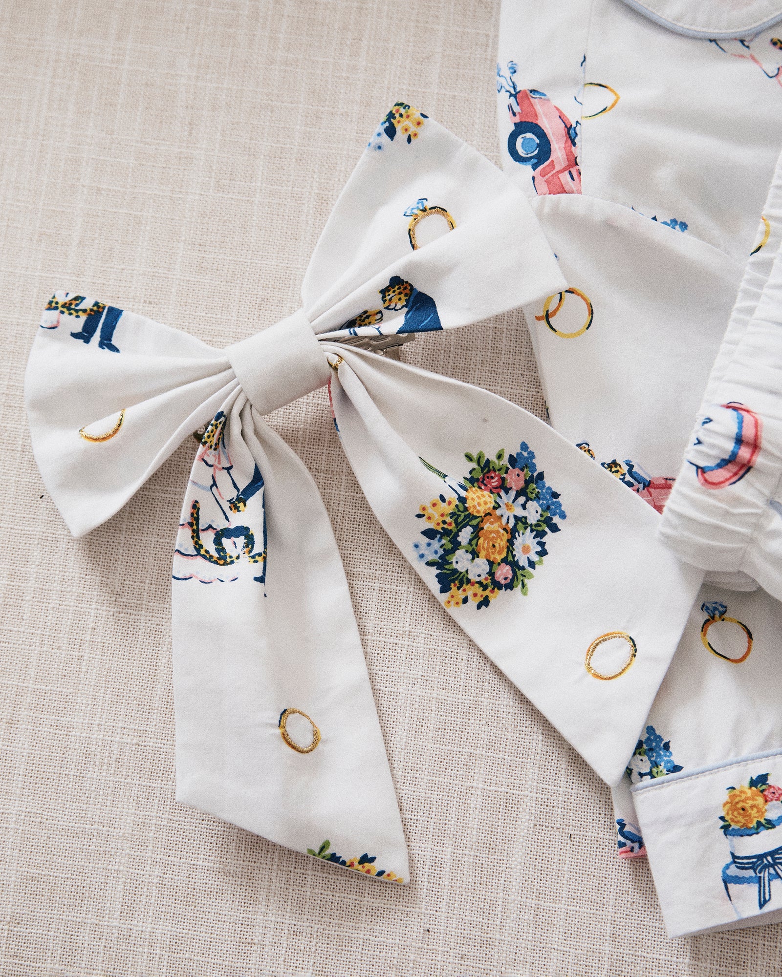 Happily Ever After - The Preppy Hair Bow - Cloud - Printfresh