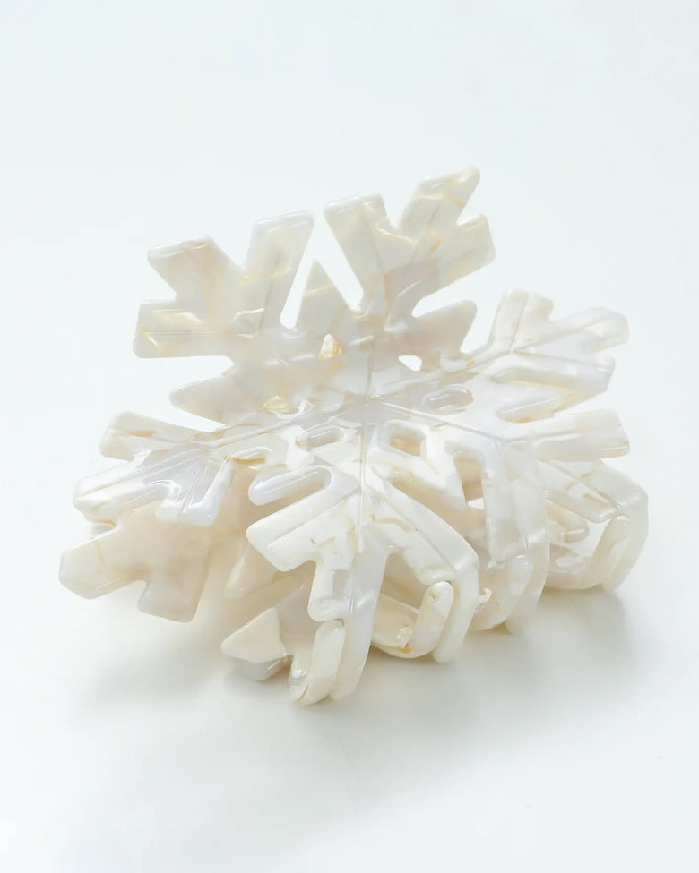 DELETE White - Snowflake Claw Clip - Printfresh