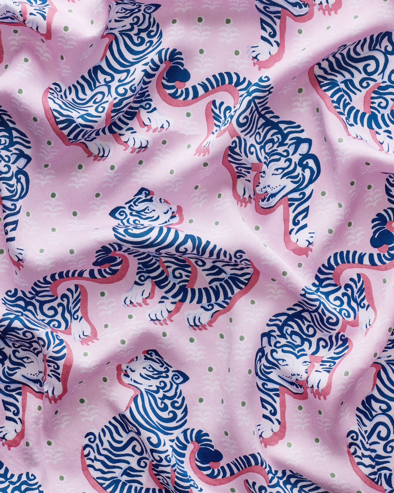 Tiger Queen - Eco Satin Sadie Short Set - Blush & Bashful - Printfresh