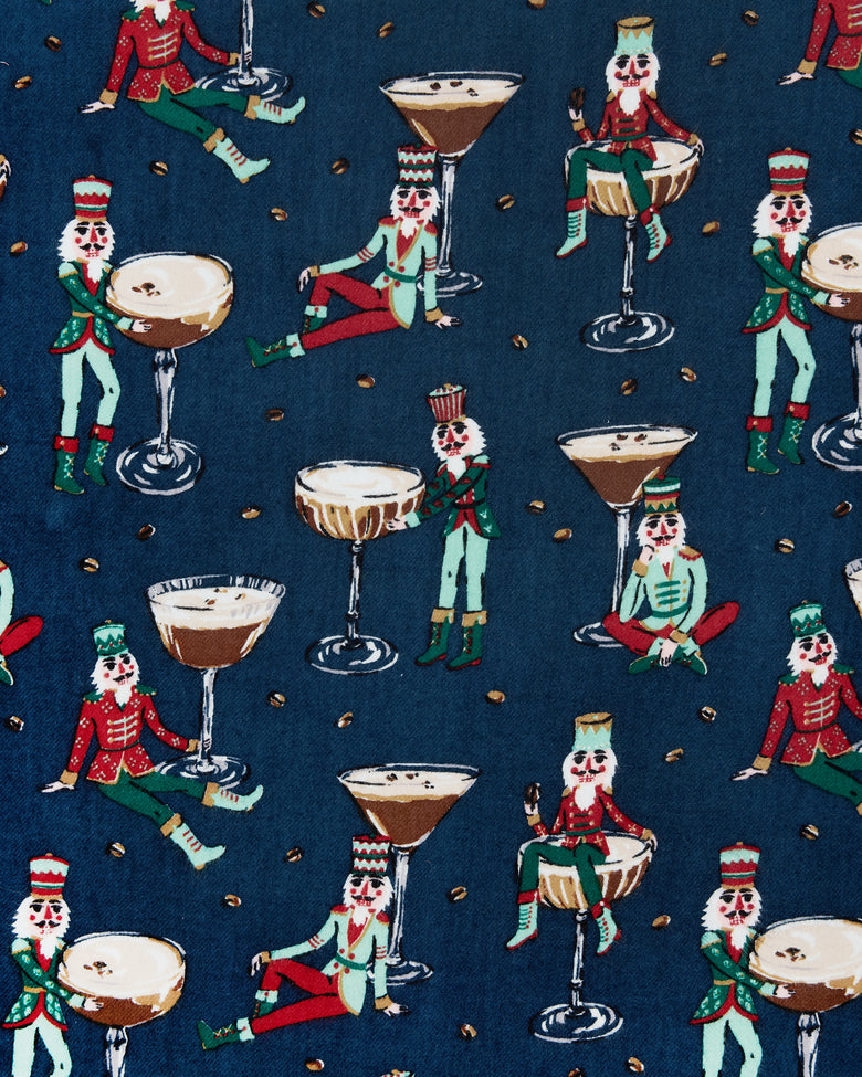 Tipsy Nutcrackers - Midweight Flannel Long PJ Set - Arctic Espresso - Printfresh