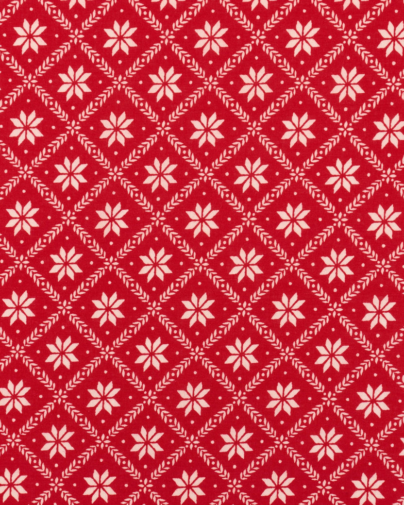 Scandi Snowflake - Parker Nightgown - Nordic Red