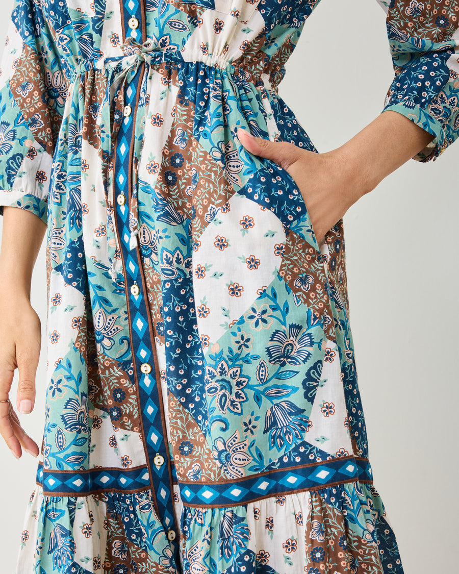 Vintage Patchwork - Showstopper Dress - Mocha - Printfresh