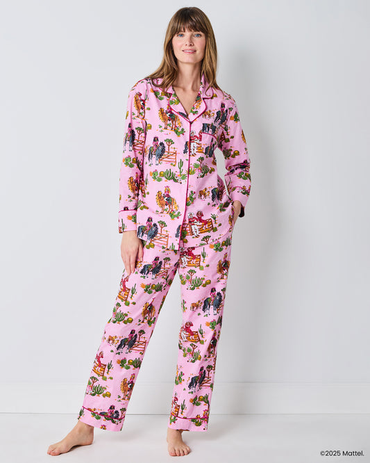 Barbie™ + Printfresh Western Barbie - Long PJ Set - Cowgirl Pink - Printfresh