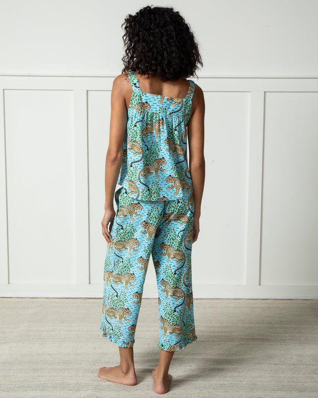 Bagheera - Back to Bed Cropped Pant Set - Something Blue - Printfresh