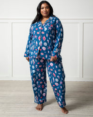 Beachcomber - Tall Long PJ Set - Shoreline Blue - Printfresh