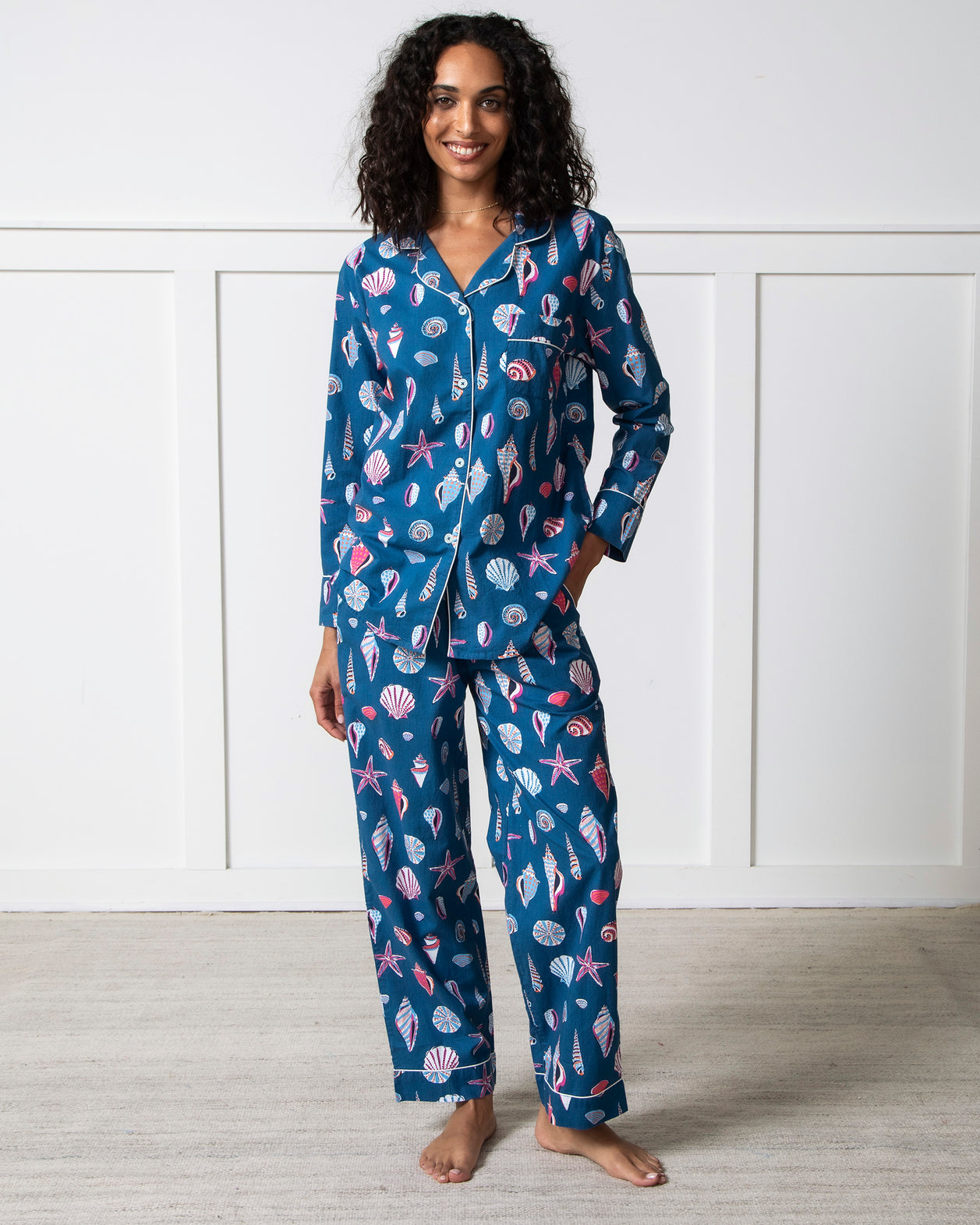 Beachcomber - Long PJ Set - Shoreline Blue - Printfresh