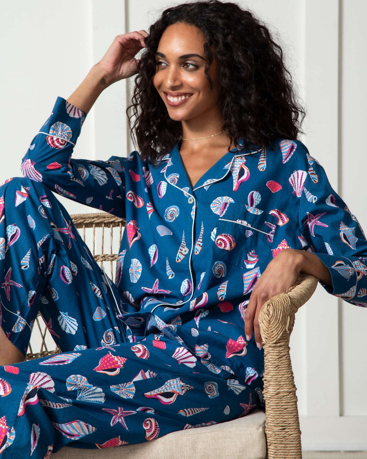 Beachcomber - Tall Long PJ Set - Shoreline Blue - Printfresh