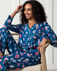 Beachcomber - Long PJ Set - Shoreline Blue - Printfresh