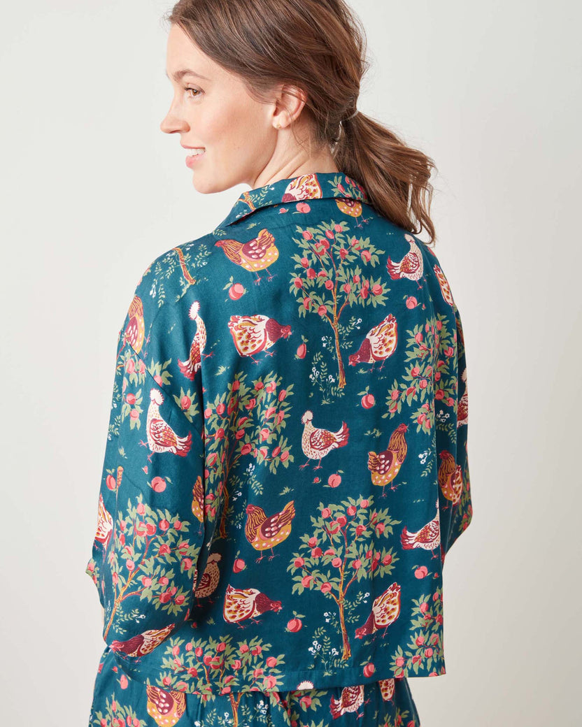 Hen House - Petite Eco Satin Wildest Dreams Set - Navy - Printfresh