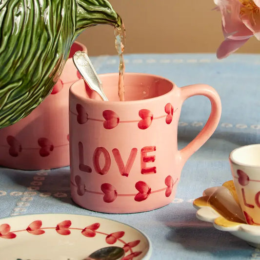 RicebyRice - Ceramic Mug - Handpainted Love - Pink Combo - Printfresh