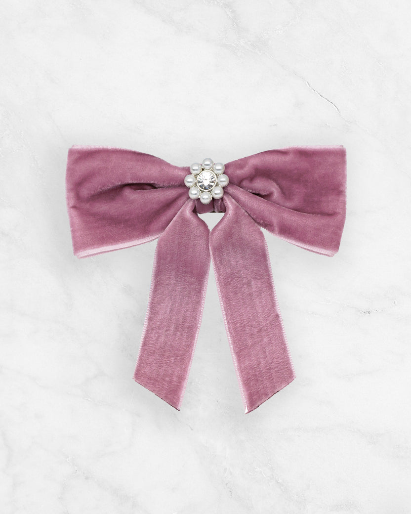 Baby Mauve - Emi Jay Mini Iconic Velvet Bow - Emi Jay - Printfresh