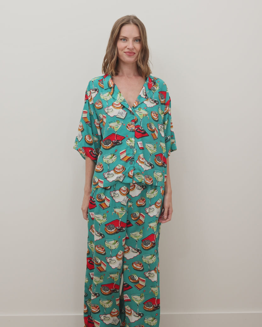 Blinis & Martinis - Eco Satin Wildest Dreams Set - Mid Century Blue