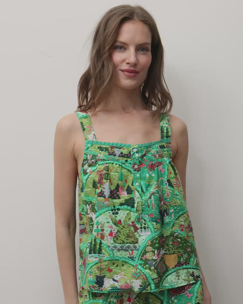 Rabbit Wonderland - Back To Bed Short Set - Sage