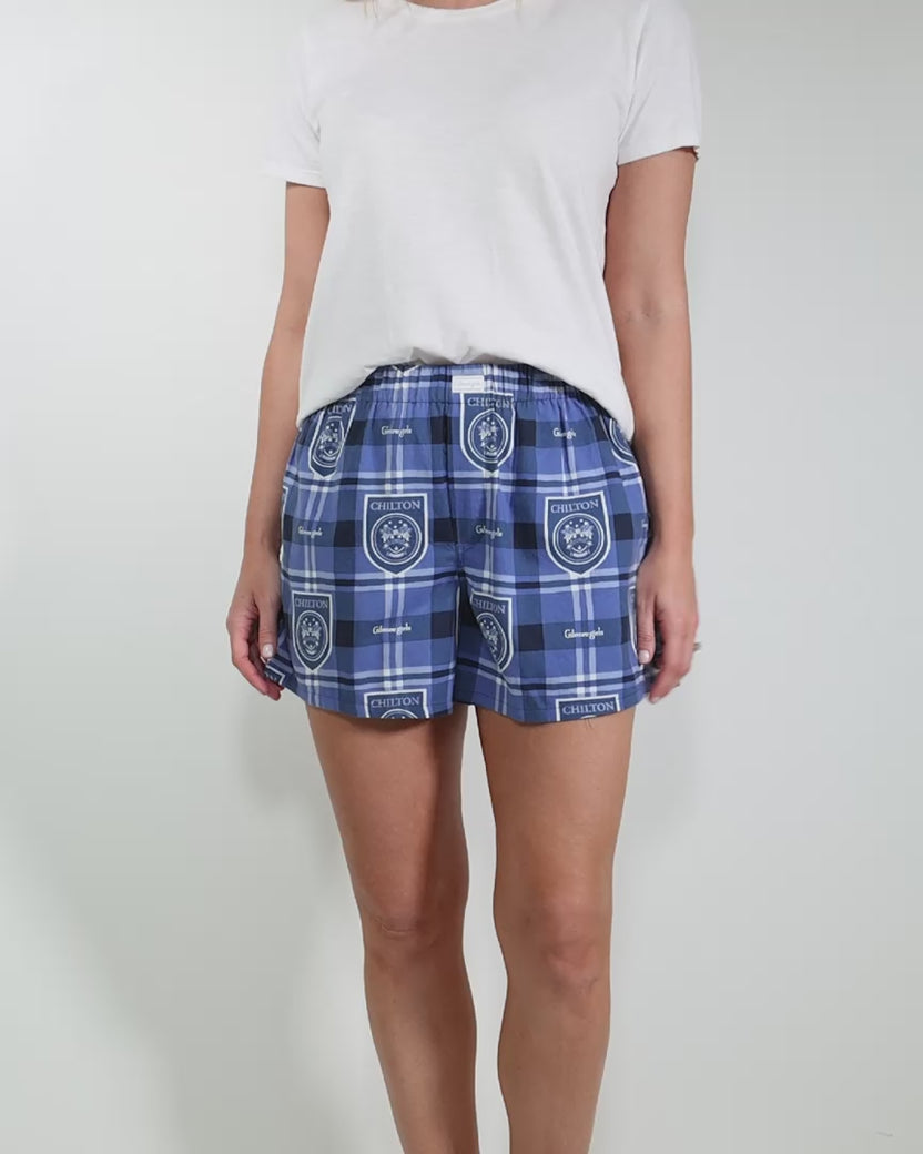 Chilton Plaid - Lightweight Flannel Boyfriend Boxer - Rory Blue