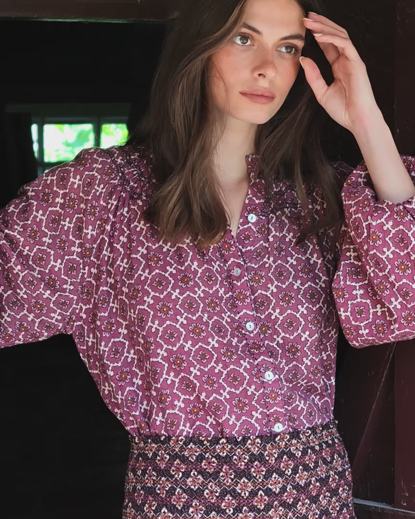 Desert Primrose - Coraline Skirt - Dark Currant