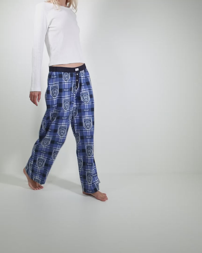 Chilton Plaid - Petite Lightweight Flannel Nola PJ Pants - Rory Blue